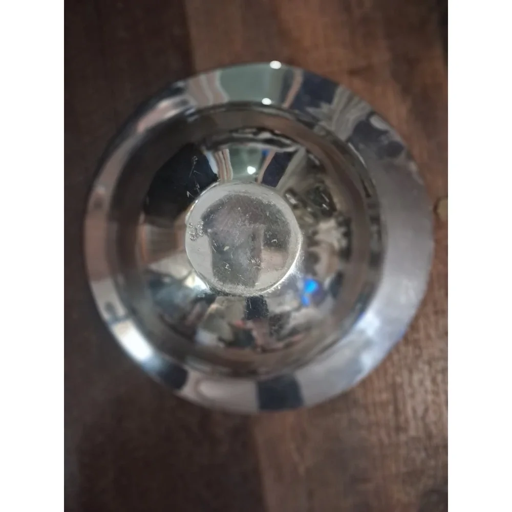 Vintage Pewter Serving Bowl Oval Round Dish Hallmark Stamped NCOR 639 Metalware